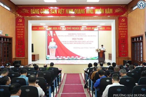 TẬP HUẤN, BỒI DƯỠNG KỸ NĂNG HOẠT ĐỘNG CHO ĐẠI BIỂU HĐND BA PHƯỜNG THÀNH ĐÔNG, HẢI DƯƠNG, LÊ THANH NGHỊ