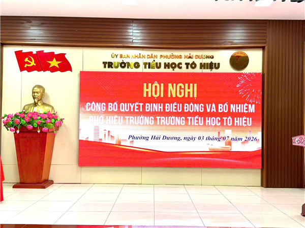 KIỆN TOÀN CHỨC DANH PHÓ HIỆU TRƯỞNG TRƯỜNG TIỂU HỌC TÔ HIỆU