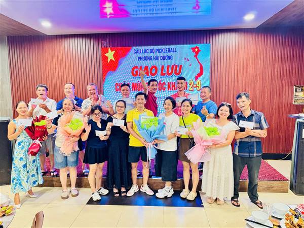 PHƯỜNG HẢI DƯƠNG SÔI NỔI GIẢI PICKLEBALL GIAO LƯU CHÀO MỪNG QUỐC KHÁNH 2/9 