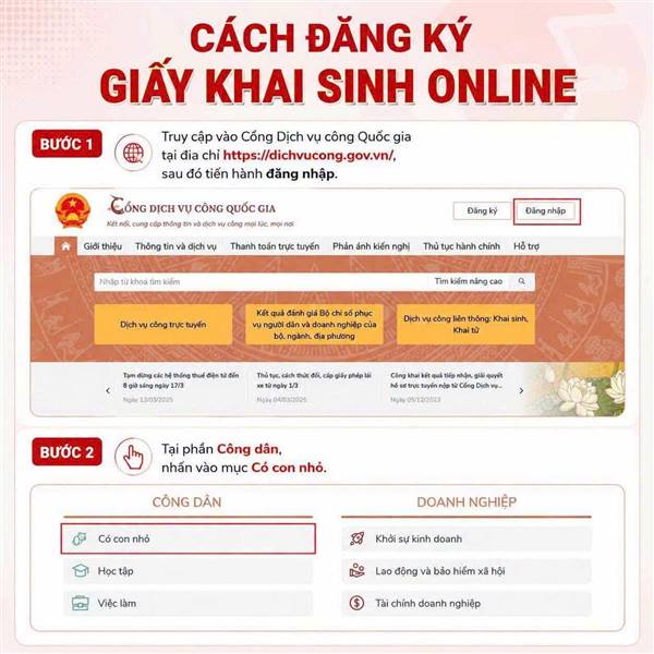 Cách đăng ký giấy khai sinh online chỉ với vài bước