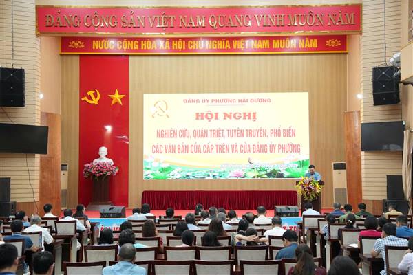 PHƯỜNG HẢI DƯƠNG QUÁN TRIỆT, TRIỂN KHAI CÁC VĂN BẢN CỦA CẤP TRÊN VÀ ĐẢNG ỦY PHƯỜNG