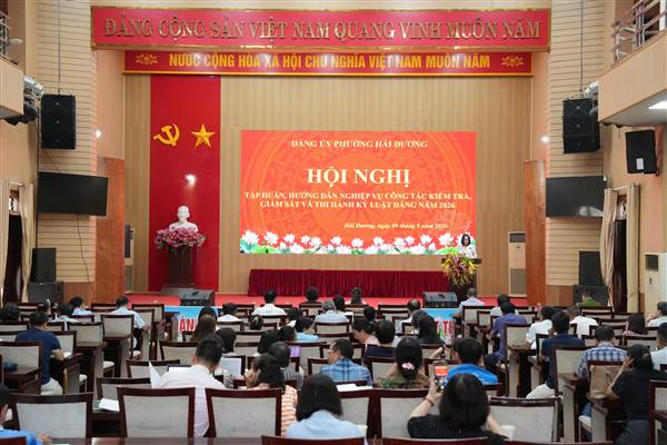 PHƯỜNG HẢI DƯƠNG TẬP HUẤN NGHIỆP VỤ CÔNG TÁC KIỂM TRA, GIÁM SÁT VÀ THI HÀNH KỶ LUẬT CỦA ĐẢNG