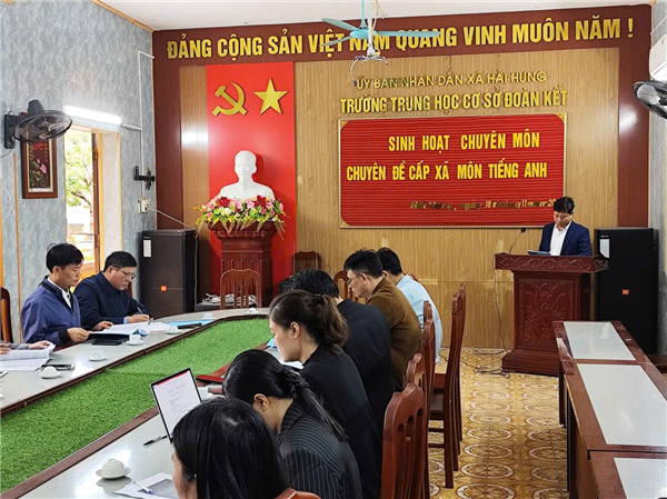 TRƯỜNG THCS ĐOÀN KẾT XÃ HẢI HƯNG TỔ CHỨC LÀM CHUYÊN ĐỀ CẤP TRƯỜNG VÀ CẤP XÃ