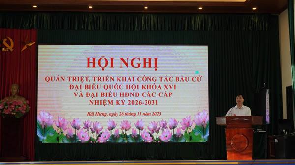 Đảng ủy xã tổ chức Hội nghị quán triệt, triển khai công tác bầu cử Đại biểu Quốc hội khóa XVI và Đại biểu HĐND các cấp, nhiệm kỳ 2026 - 2031; Hội nghị quán triệt triển khai Nghị quyết Đại hội Đảng bộ thành phố lần thứ I, nhiệm kỳ 2025 2030.