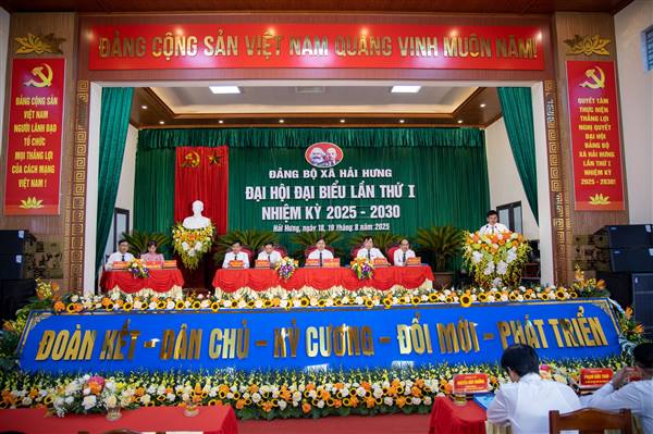 PHIÊN TRÙ BỊ ĐẠI HỘI ĐẠI BIỂU ĐẢNG BỘ XÃ HẢI HƯNG LẦN THỨ NHẤT, NHIỆM KỲ 2025 – 2030. 