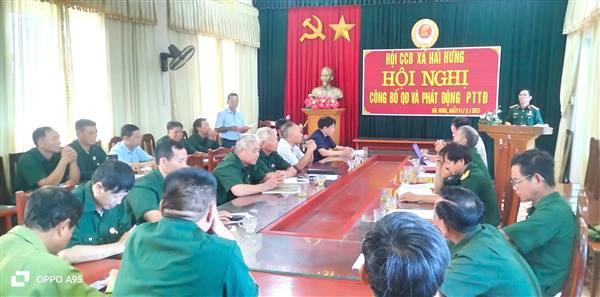 HỘI CỰU CHIẾN BINH XÃ HẢI HƯNG TỔ CHỨC HỘI NGHỊ LẦN THỨ I, NHIỆM KỲ 2025-2030