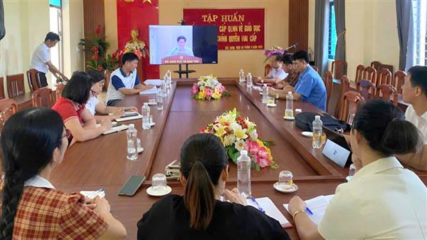 TẬP HUẤN TRIỂN KHAI PHÂN CẤP QUẢN LÝ NHÀ NƯỚC VỀ GIÁO DỤC KHI THỰC HIỆN MÔ HÌNH CHÍNH QUYỀN 2 CẤP