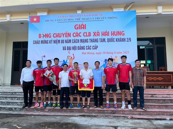 BẾ MẠC GIẢI BÓNG CHUYỀN CÁC CÂU LẠC BỘ XÃ HẢI HƯNG LẦN THỨ NHẤT NĂM 2025