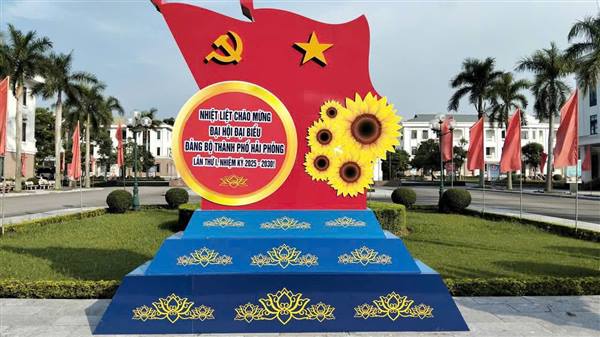 CHÀO MỪNG ĐẠI HỘI ĐẠI BIỂU ĐẢNG BỘ THÀNH PHỐ HẢI PHÒNG LẦN THỨ I, NHIỆM KỲ 2025-2030