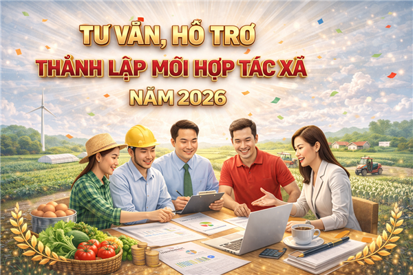 Kế hoạch số 85/KH-LMHTX ngày 20 tháng 3 năm 2026 của Liên minh Hợp tác xã thành phố Hải Phòng về việc tư vấn, hỗ thành lập mới hợp tác xã năm 2026