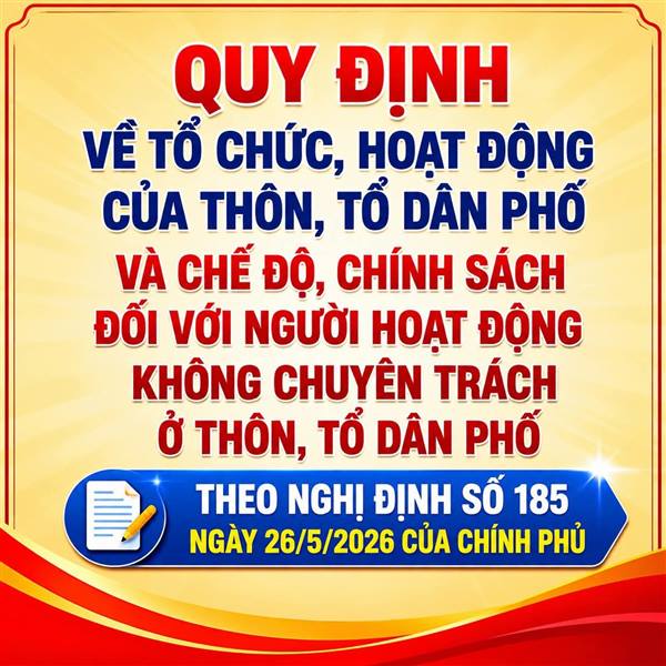 Tiêu chuẩn của thôn, tổ dân số theo nghị định mới