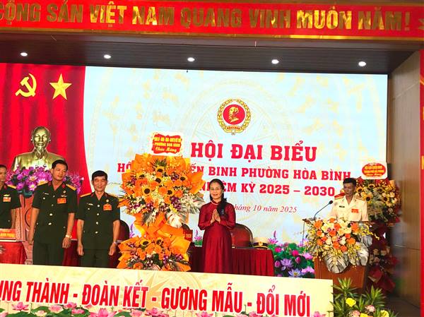 Đại hội đại biểu Hội CCB phường Hòa Bình  lần thứ I, nhiệm kỳ 2025 - 2030.