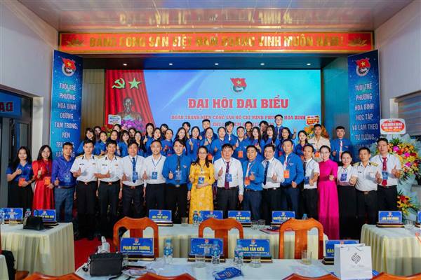 ĐẠI HỘI ĐẠI BIỂU ĐOÀN TNCS HỒ CHÍ MINH PHƯỜNG HÒA BÌNH LẦN THỨ I, NHIỆM KỲ 2025 – 2030 THÀNH CÔNG TỐT ĐẸP