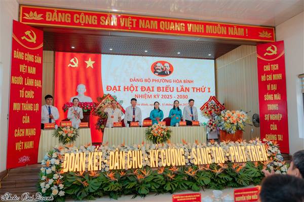 Phiên trù bị Đại hội Đại biểu Đảng bộ phường Hòa Bình lần thứ I, nhiệm kỳ 2025-2030 