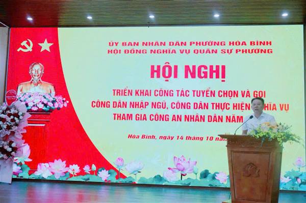 PHƯỜNG HÒA BÌNH TRIỂN KHAI CÔNG TÁC TUYỂN CHỌN, GỌI CÔNG DÂN NHẬP NGŨ NĂM 2027.