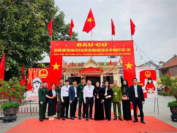 PHƯỜNG HÒA BÌNH HOÀN THÀNH CÔNG TÁC BỎ PHIẾU BẦU CỬ ĐẠI BIỂU QUỐC HỘI KHÓA XVI VÀ ĐẠI BIỂU HĐND CÁC CẤP NHIỆM KỲ 2026-2031. 