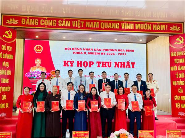 KỲ HỌP THỨ NHẤT HĐND PHƯỜNG HÒA BÌNH KHÓA II, NHIỆM KỲ 2026 -2031.