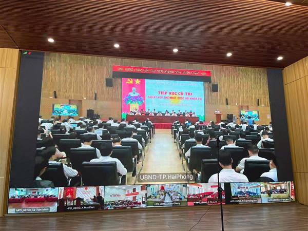 PHƯỜNG HÒA BÌNH THAM DỰ HỘI NGHỊ TRỰC TUYẾN TIẾP XÚC CỬ TRI THÔNG BÁO KẾT QUẢ KỲ HỌP THỨ NHẤT QUỐC HỘI KHÓA XVI