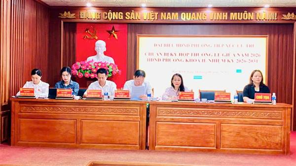 HĐND PHƯỜNG HÒA BÌNH TỔ CHỨC HỘI NGHỊ TIẾP XÚC CỬ TRI CHUẨN BỊ KỲ HỌP THƯỜNG LỆ GIỮA NĂM 2026