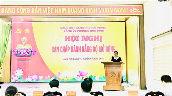 Đảng ủy phường Hòa Bình tổ chức Hội nghị Ban Chấp hành mở rộng. 