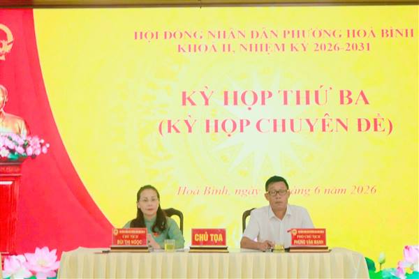 HĐND PHƯỜNG HÒA BÌNH KHÓA II TỔ CHỨC KỲ HỌP THỨ 3 (KỲ HỌP CHUYÊN ĐỀ)