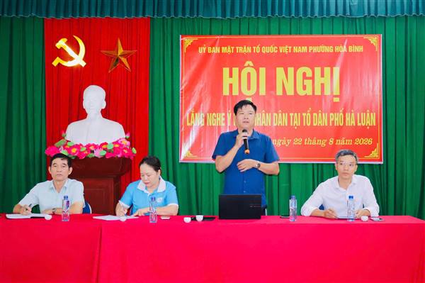  PHƯỜNG HÒA BÌNH TỔ CHỨC HỘI NGHỊ LẮNG NGHE Ý KIẾN NHÂN DÂN TẠI TỔ DÂN PHỐ HÀ LUẬN