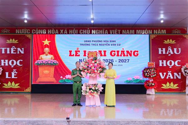  TRƯỜNG THCS NGUYỄN VĂN CỪ LONG TRỌNG KHAI GIẢNG NĂM HỌC 2026 – 2027