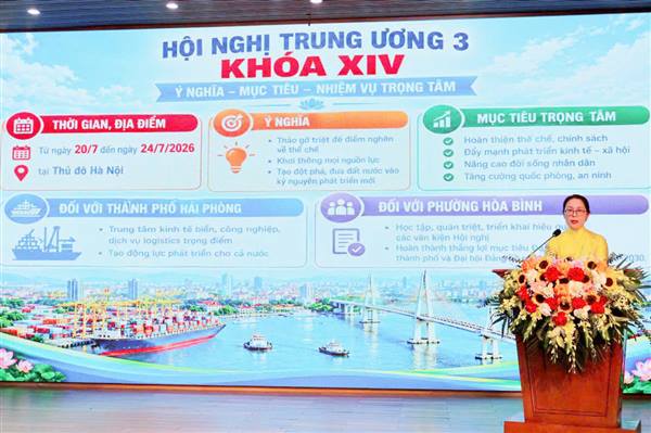 PHƯỜNG HÒA BÌNH HỌC TẬP, QUÁN TRIỆT VÀ TRIỂN KHAI NGHỊ QUYẾT HỘI NGHỊ LẦN THỨ BA BAN CHẤP HÀNH TRUNG ƯƠNG ĐẢNG KHÓA XIV.