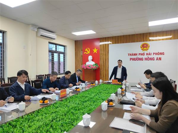 ĐOÀN KHẢO SÁT ĐẶT TÊN ĐƯỜNG, PHỐ CỦA SỞ VĂN HÓA, THỂ THAO VÀ DU LỊCH LÀM VIỆC TẠI PHƯỜNG HỒNG AN