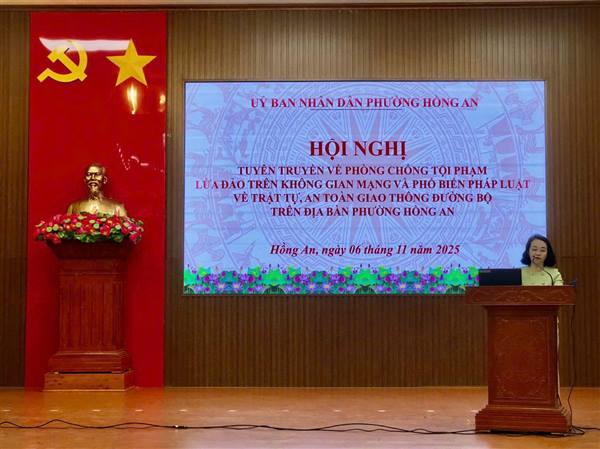 Phường Hồng An đẩy mạnh công tác tuyên truyền, phổ biến pháp luật hưởng ứng Ngày pháp luật Việt Nam 09/11