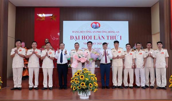 Đảng bộ Công an phường Hồng An tổ chức Đại hội lần thứ I, nhiệm kỳ 2025 – 2030