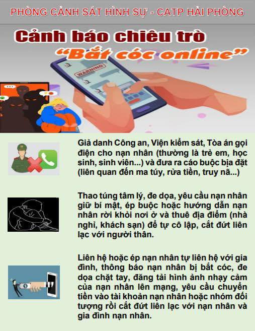 Phòng Cảnh sát hình sự Công an thành phố cảnh báo chiêu trò "Bắt cóc online"