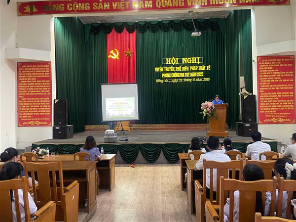 Hội nghị tuyên truyền, phổ biến pháp luật về phòng chống ma tuý, mại dâm và mua bán người năm 2025