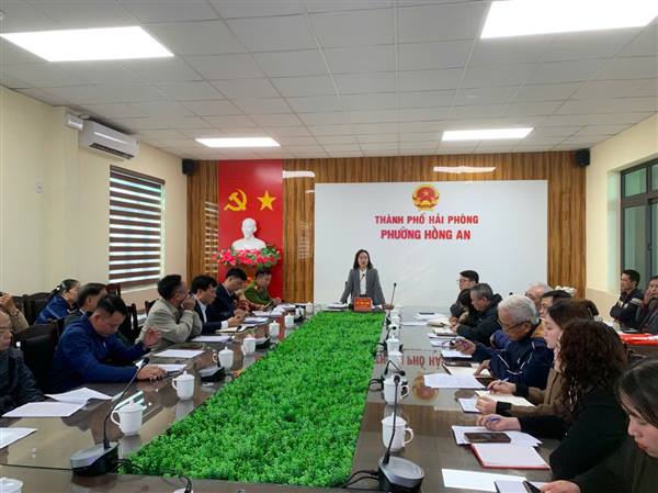 Hội nghị triển khai công tác tổ chức Giải Bóng đá phường Hồng An lần thứ I năm 2026