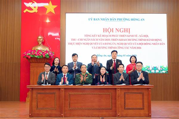 Phường Hồng An xác định chủ đề năm 2026 là “Đô thị - Kỷ cương - An sinh xã hội và Chuyển đổi số”