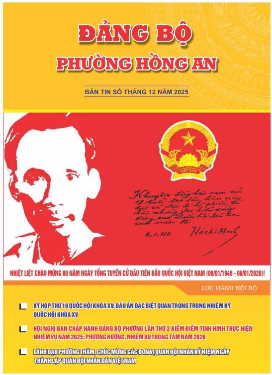 Bản tin Đảng bộ phường Hồng An tháng 12/2025