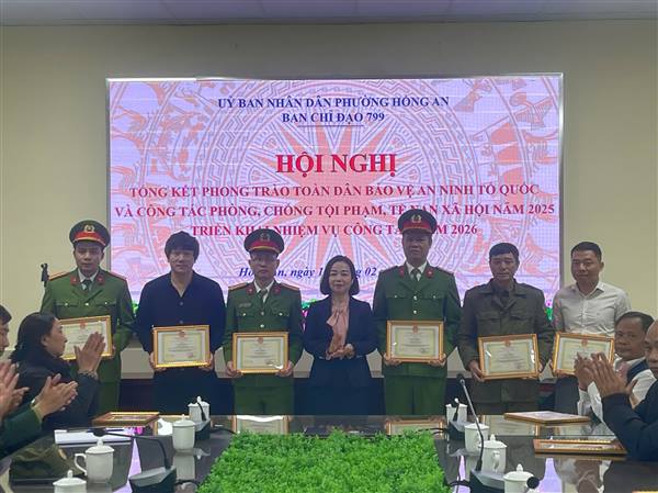 Ban Chỉ đạo 799 phường Hồng An tổng kết phong trào Toàn dân bảo vệ an ninh Tổ quốc và công tác phòng, chống tội phạm, tệ nạn xã hội năm 2025