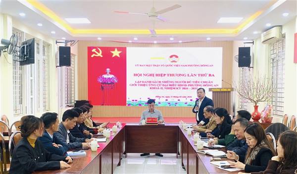 HỒNG AN TỔ CHỨC HỘI NGHỊ HIỆP THƯƠNG LẦN THỨ BA LẬP DANH SÁCH NGƯỜI ĐỦ TIÊU CHUẨN ỨNG CỬ ĐẠI BIỂU HĐND PHƯỜNG KHÓA II, NHIỆM KỲ 2026–2031