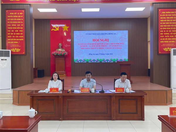 UBND phường Hồng An tổ chức Hội nghị đánh giá kết quả thực hiện nhiệm vụ kinh tế- xã hội, quốc phòng – an ninh quý I, triển khai nhiệm vụ trọng tâm quý II năm 2026