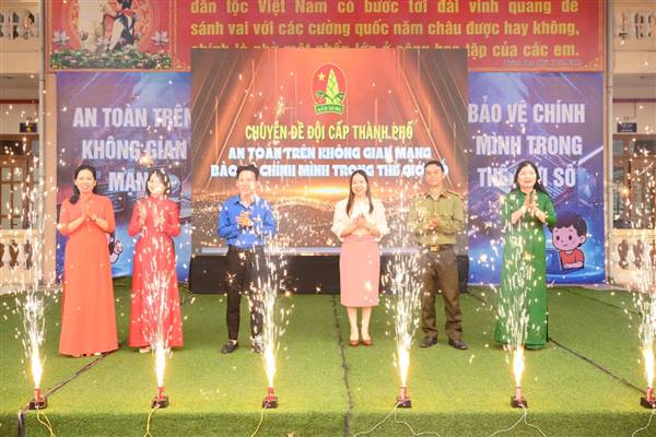 CỤM TRƯỜNG ĐẠI BẢN TỔ CHỨC THÀNH CÔNG CHUYÊN ĐỀ ĐỘI CẤP THÀNH PHỐ “AN TOÀN TRÊN KHÔNG GIAN MẠNG