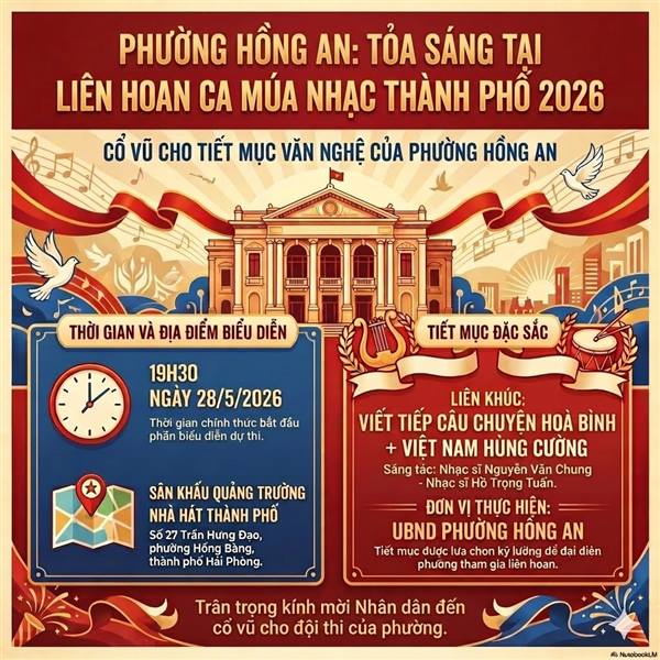 Thông tin liên hoan ca múa nhạc không chuyên thành phố Hải phòng  năm 2026