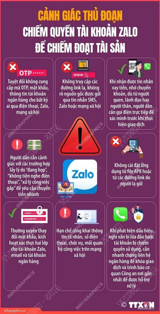 Cảnh giác thủ đoạn chiếm quyền tài khoản Zalo để lừa chuyển tiền
