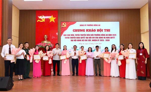 Hội thi Báo cáo viên, Tuyên truyền viên giỏi phường Hồng An năm 2026