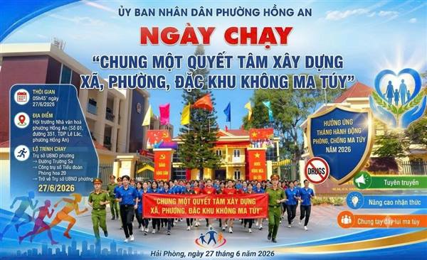 PHƯỜNG HỒNG AN  HƯỞNG ỨNG NGÀY CHẠY “CHUNG MỘT QUYẾT TÂM XÂY DỰNG XÃ, PHƯỜNG, ĐẶC KHU KHÔNG MA TÚY”