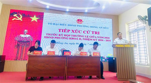 HỘI ĐỒNG NHÂN DÂN PHƯỜNG TỔ TIẾP XÚC CỬ TRI TRƯỚC KỲ HỌP THỨ 4 (KỲ HỌP THƯỜNG LIÊN GIỮA NĂM 2026) HĐND PHƯỜNG KHÓA II, NHIỆM KỲ 2026-2031.