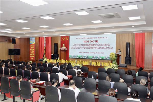 Phường Hồng Bàng tuyên truyền phòng chống bệnh sốt xuất huyết; ra quân phát động chiến dịch vệ sinh môi trường, diệt lăng quăng, bọ gậy