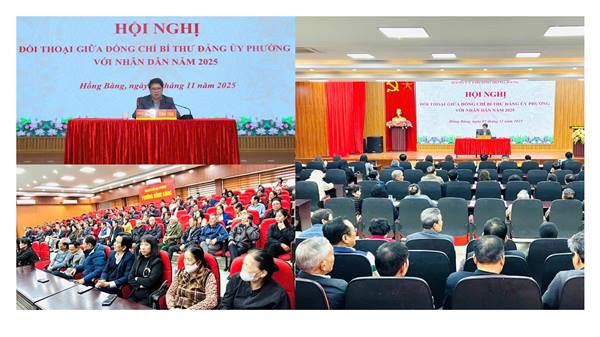 Phường Hồng Bàng tổ chức Hội nghị Đối thoại giữa đồng chí Bí thư Đảng uỷ phường với Nhân dân năm 2025