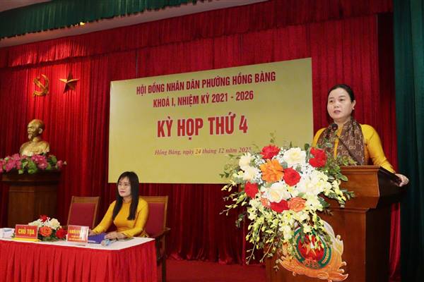 KỲ HỌP THỨ 4 HĐND PHƯỜNG KHÓA I, NHIỆM KỲ 2021 - 2026