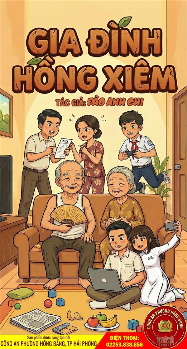 Công an phường Hồng Bàng ra mắt Series truyện tranh mới - CHÀO MỪNG ĐẾN VỚI "GIA ĐÌNH HỒNG XIÊM" - NƠI BÃO TỐ DỪNG SAU CÁNH CỬA!