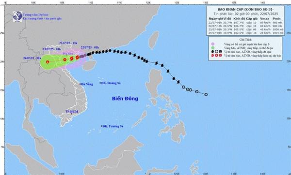 Bão Wipha giật cấp 13 hiện cách Hải Phòng khoảng 70km, đổ bộ vào chiều nay